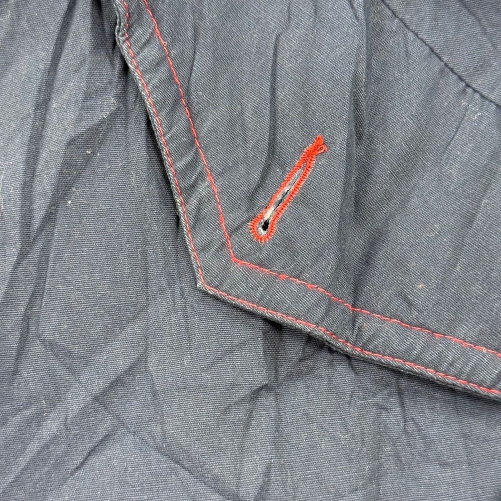 Cabin Creek Parka Jacket Large Navy Blue Quilted Lined Utility Vintage Men's - Picture 2 of 11